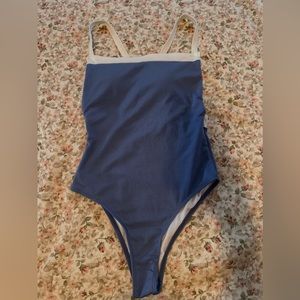 One pice swimsuit. Baby blue.